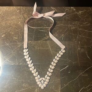 Pink Costume Necklace with Pink Bow Detail with Matching Earrings NEVER WORN